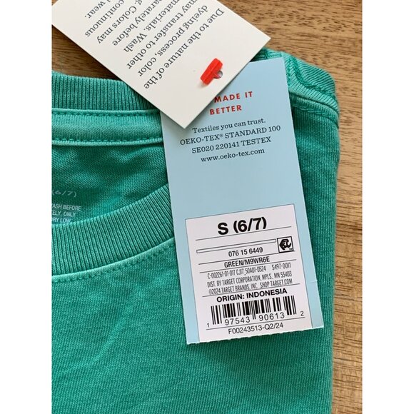 Cat & Jack Boys Green Crew Neck Short Sleeve T-Shirt Size Small (6-7) - Picture 10 of 10